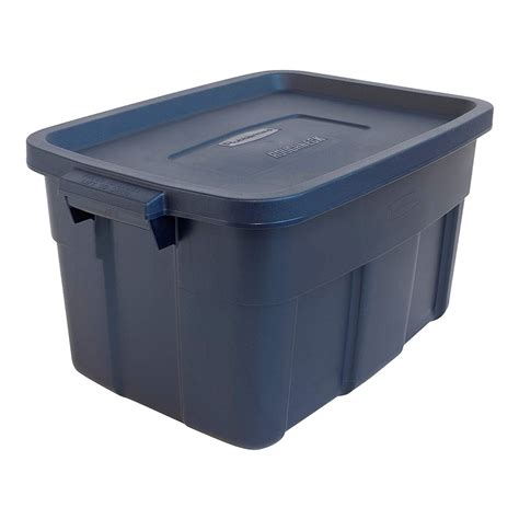 rubbermaid roughneck steel tote storage box 14 gallon|rubbermaid roughneck 14 gal tote.